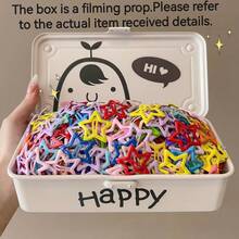 40pcs Dopamine Colorful Star Hair Clips, Y2K Style Mixed Color Star Hair Clips, Candy Color Five-Pointed Star BB Clips, Bangs Hair Accessories - Multicolor - View 7