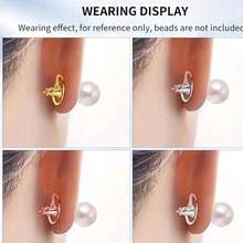 2/4/6/8/10/12pcs Earring Backs With Ear Supports, Low-Allergenic Sagging Ear Support Device, Adjustable Secure Earring Accessories, Suitable For Heavy Earrings - A - View 5