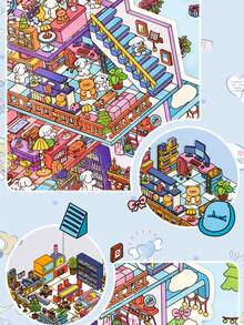 1-Piece DIY Three-Dimensional Landscape Sticker Sticker Niche Decompression Fun Hand Account Sticker - 2.0 Villa . Move In - View 7