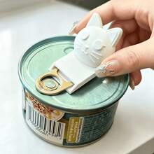 2/1pc Cute Cat-Shaped Can Opener, Multi-Functional Nail Protection Design, Fits Pet Food Cans And Beverages, Kitchen Essential, Suitable For Convenient Back To School, Outdoor Camping, Practical Holiday Must-Have, Ideal Gift For Women, Cute Pink Kitchen Accessory, Joyful Christmas Scene - View 1