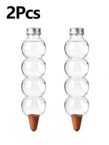 1/2pcs New Large Capacity Automatic Watering Device, Transparent Self-Absorbing Water Ball With Clay Tip, Slow Release Drip Irrigation Plug For Potted Plants, Home Gardening Hands-Free Watering Tool - Multicolor - View 12