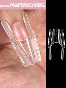 120pcs Short Double-Sided Coffin Shaped Nail Extension Forms, Quick Nail Extension, 15 Sizes Reusable Acrylic Nail Forms And Supplies - Multicolor - View 2