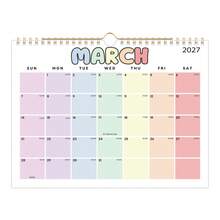 1pc 2026 January - December Wall Calendar, Creative Minimalist Cartoon Design, Simplistic Wall Hanging Calendar, 12 Monthly Planning Sections, Suitable For Home/Office, Christmas/New Year Gift - Multicolor - View 10