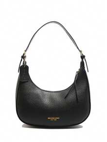 1pc Solid Color PU Leather Shoulder Bag For Women, Versatile Crossbody Bag For Commuting, Adjustable Shoulder Strap - Black - View 6