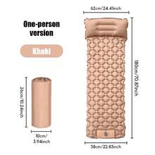1pc Portable Outdoor Inflatable Mattress PVC Material Single Person Press-To-Inflate Sleeping Pad Suitable For Camping Travel Outdoor Indoor Foldable Inflatable Mattress Sleeping Pad - Single Sleeping Mat - View 18