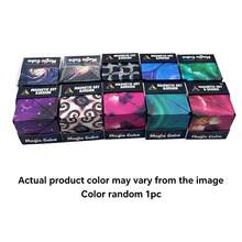1pc Black & White 3D Geometric Puzzle Cube, Thanksgiving And Christmas Gift, Classic Stress Relief Infinite Flipping Cube - Multicolor - View 11