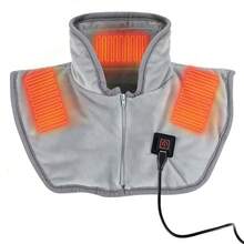 Shawl-Style Heating Pad, USB Powered Zippered Neck & Shoulder Warm Scarf, Home & Office Heat Therapy Vest - View 1