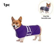 1pc Dog Bathrobe, Absorbent Pet Towel Robe, Quick-Drying Fabric, Reversible Design With Adjustable Structure, Suitable For Different Dog Breeds And Body Types, Ideal For Bathing, Swimming, Beach And Daily Grooming - Multicolor - View 36