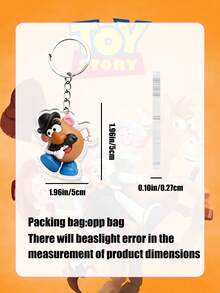 Disney 經典馬鈴薯人扁平壓克力鑰匙圈，趣味馬鈴薯角色光滑拋光鏤空吊飾，無毛邊圓潤邊緣工藝，觸感舒適，輕巧纖薄設計，不增加包包負擔 - 多款 - 查看 3