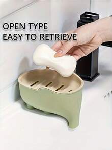 New Double-Layer Creative Cute Elephant Shaped Soap Dish, Bathroom Home Decor, Drainage Rack, Suitable For Kitchen - A - View 11