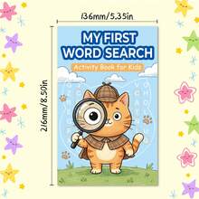 Word Search Coloring Activity Book For Kids, 12 Puzzles, Animals Theme, Educational Workbook For Boys & Girls Ages 3-6, School Supplies & Party Favors - Multicolor - View 4