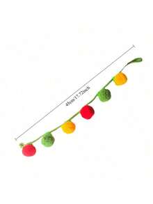 1//2/3/4pcs Persimmon Tomato Shaped Straw Cat Teaser Toy - Suitable For All Cat Breeds, Interactive Toy With Bell, Boredom Relief Toy, Suitable For All Sizes Of Kittens And Adult Cats - Multicolor - View 10