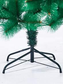 1pc Artificial Christmas Tree, Faux Pine Fir Tree Holiday Decoration, With Sturdy Base Easy Assembly, Suitable For Indoor And Outdoor Decor, Flocked Green, Great For Tabletop Display, Christmas New Year Party Gift - White - View 4