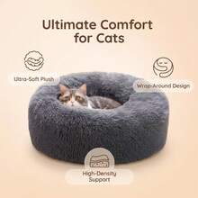 Tempat Tidur Kucing & Anjing Musim Dingin Hangat Tidur Nyenyak Nyaman Tempat Tidur Anjing Sepanjang Musim Tempat Tidur Kucing Ragdoll Universal Tempat Tidur Teddy Perlengkapan Hewan Peliharaan - Dark Grey - View 8