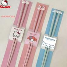 1 Pair Of Sanrio Hello Kitty, Yugui Dog, And Melody Chopsticks - Cute Anime Tableware Suitable For Daily Use And Collection, Iconic Dining (Holiday Gift) - View 12