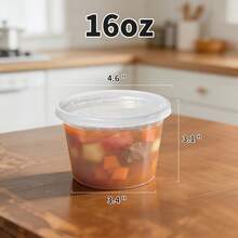 45 Sets Of Clear Plastic Storage Containers With Lids (8/16/24/32 Oz), PP Material, Heat-Resistant, Leak-Proof, Microwave , Reusable, Perfect For Dry Goods And Soups, Ideal For Family Gatherings, Restaurants, And Catering Services - 45 Sets - 查看 15