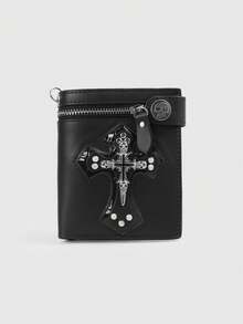 Men Wallet & Check Holder - Black - View 1