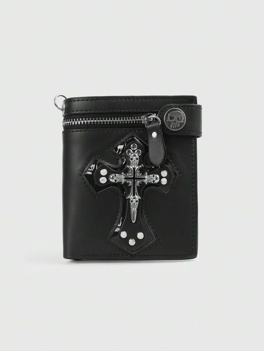 Men Wallet & Check Holder - Black - View 1