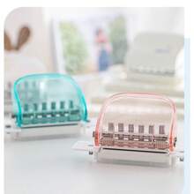 1pc 6-Hole Loose Leaf Hole Puncher, Suitable For A5/B5/A4, Ruler Design For Easy Punching, Portable With Debris Collection Box Loose-Leaf Book DIY Binding Supplies - A - View 4