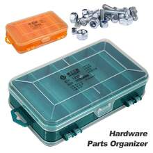 Double-Sided Metal Storage Box, Multi-Function Plastic Tool Storage Box, Rectangular Parts Box, Suitable For Electronic Components, Screws, Beads - Green - View 1