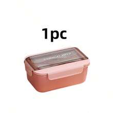 1pc Divided Sealed Fruit Box Salad Box, Work Lunch Box (With Utensils), Portable Double Layer Lunch Box, Large Capacity Bento Box, Divided Lunch Box, Suitable For Work And Travel, Christmas Gift, Back To School Essential, Kitchen Supplies - View 12