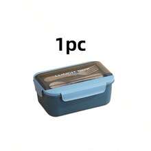 1pc Divided Sealed Fruit Box Salad Box, Work Lunch Box (With Utensils), Portable Double Layer Lunch Box, Large Capacity Bento Box, Divided Lunch Box, Suitable For Work And Travel, Christmas Gift, Back To School Essential, Kitchen Supplies - View 11