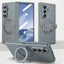 VIETAO 可攜式 360 度旋轉隱形手機支架無線充電保護手機殼，相容 Galaxy Z Fold 8 Ultra 7 6 5 4，強化玻璃螢幕保護貼翻蓋手機殼 - 灰色 - 查看 10