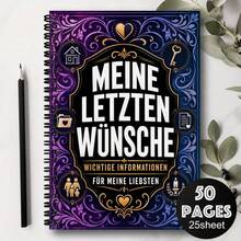 My Last Wishes Notebook 1pc, Important Information Organizer NoteBook For Family & Loved Ones, Emergency & Life Journal, A5 Legacy Notebook, 50 Pages 25 Sheets - A5 - View 3