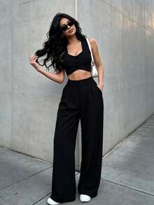 Women Two-Piece Outfits - Black - View 2