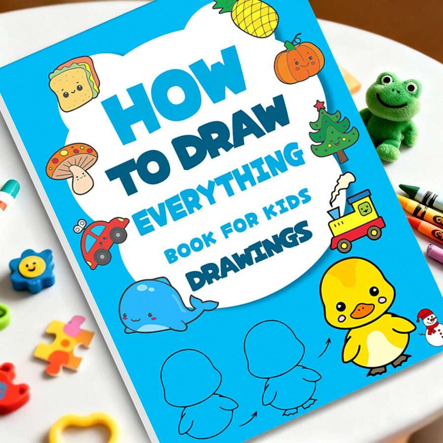 1pc Multi-Theme Step-By-Step Drawing Activity Book, Fruit Animal Transportation Sketching Practice Sheet, Indoor Leisure Handmade Art Supplies, Idle Sketching Gadget, Party DIY Craft Props, Commute Portable Art Set - Multicolor - View 1