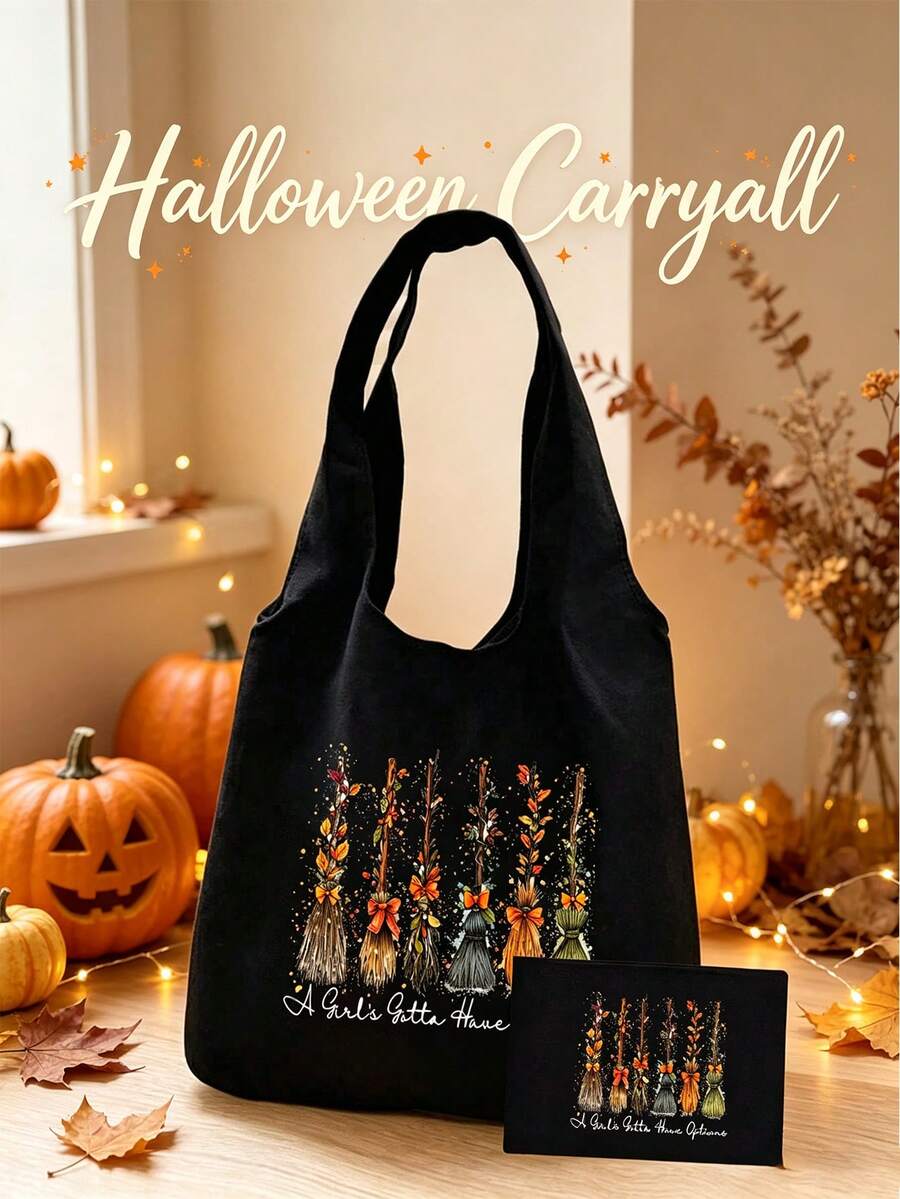 Women's Broom Pattern Handbag, Y2K Style Shoulder Bag, Suitable For Daily Use, Outdoor Exploration Or Shopping And Other Occasions - Multicolor - View 1