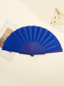 Portable Plastic Handheld Folding Fan, Suitable For Weddings, Parties, Wall Decor, Home Decor, Performance Props. DIY Fan. Party, Gift. - Multicolor - View 25