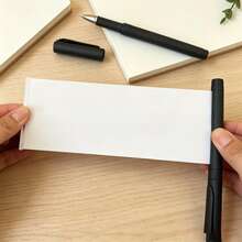 Fun Paper Pull Sliding Pen - Creative Unique Office And Exam Writing Tool, Retractable Memo Pen, Suitable For Hidden Notebooks, Comes With Detachable Paper, Can Be Used For Copying Study Notes - A - View 2