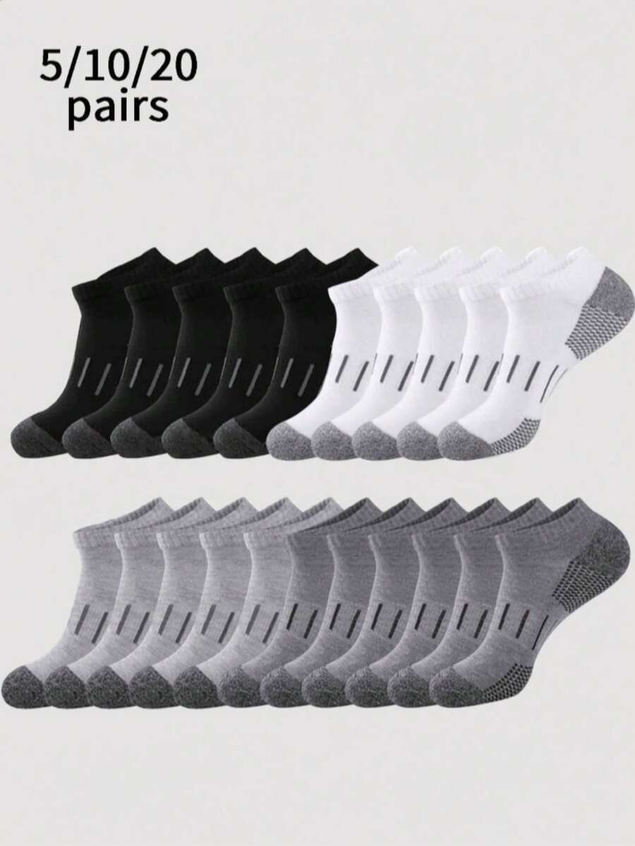 5/10/20 Pairs Outdoor Sports Socks Men's Running Socks - Multicolor - View 1