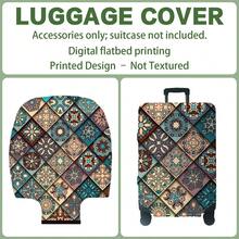 1PC, Flat Print Design, Print Design-No Texture, Only Accessories Sold, Luggage Protective Cover, Does Not Include The Luggage Shown In The Picture, Suitable For 20 To 30 Inch Luggage, Made Of Thickened High-Quality Fabric, Essential Accessory For Your Travel And Checked Luggage. - Multicolor - View 22