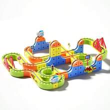 DIY Assembly Anti-Gravity Track Car, Flexible Track Set For Kids, Electric Train With Traffic Signs, Children's Train Set Toy, High-Speed Train Track, Educational Electric DIY Toy For Kids, Magic Track Toy Car, Birthday Gift For Boys And Girls - DIY Building Block Track Car - Deluxe Version [160PCS] - View 8