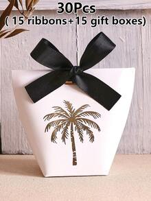 Cirelle Set Kotak Hadiah Hari Nasional Saudi Isi 30 Buah, Kotak Kertas Hijau dengan Desain Pohon Palem, Cocok untuk Berbagai Perayaan, Ideal untuk Camilan atau Suvenir - View 18
