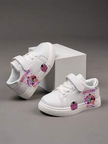 1 par de zapatos baratos y de moda, zapatos deportivos casuales para niños, zapatos de baloncesto duraderos, adecuados para uso diario y actividades al aire libre, regalo de Navidad, zapatos para juegos al aire libre, zapatos con diseño divertido, zapatos con estampado de dibujos animados, zapatos de tela transpirable, zapatos con suela flexible, zapatos deportivos para niños, zapatos deportivos, regalo de vacaciones, 2D plano - Plateado - Ver 2