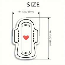 10pcs Women's Period Tracking Stickers, Sanitary Pad Pattern Stickers For Planner Calendar DIY, Mark Special Menstrual Cycle, Remind Period Time, Women's Gift Decoration - Multicolor - View 6
