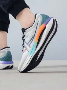 XTEP Men's Running Shoes Tan Cheng Max 26 Summer New Racing Training Mesh Running Shoes 976119110063 Moon Gray/Spring Green - Moon Lime/Fountain Green - View 3