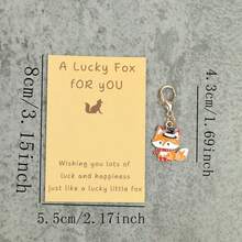 5pcs Cute Lucky Fox Keychains, Suitable For Backpacks, Phones, Coin Purses, Car Keys, Ideal Gifts For Birthdays, Festivals, Christmas, Thanksgiving - Multicolor - View 4