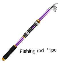 Telescopic Fishing Rod And Braided Fishing Line Set, Portable Retractable Spinning Rod + Random Color PE Braided Line Set, Lightweight Travel Fishing Gear Combination, Suitable For Freshwater, Saltwater And Outdoor Fishing - Multicolor - View 14