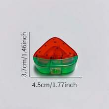 1pc Single-Hole Watermelon Shaped Pencil Sharpener, High-Quality Student Pencil Sharpener, Durable And Easy To Clean, With Lid To Prevent Mess, Compact Design, Suitable For Office And Home Desktop Stationery, School Manual Pencil Sharpener, Eyebrow Pencil Sharpener - Red and Green - View 7
