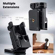 Ambitful DP03 Magnetic Mount Bracket, Foldable Expansion Adapter Base Compatible With D JI Osmo Pocket Series, Multi-Hole Cold Shoe Extension Fixed Holder - View 6