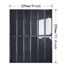 2D Self-Adhesive Tile Stickers, Black Marble Glossy Wall Decals, Removable Waterproof Kitchen Bathroom Backsplash Wall Tiles, Peel And Stick Wall Decor - Ink-painted Long Strip - View 6