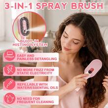 Goiple Rose Water Mist, Hair Refreshing Spray, 2-In-1 Detangling Comb With Spray, Moisturizes And Smooths Frizz, Rose Water Hydrating Mist Suitable For Dreadlocks, Braids, Curly Hair, Spiral Hair And Wavy Hair, Refreshing Formula, Suitable For All Hair Types - Travel Size - View 11