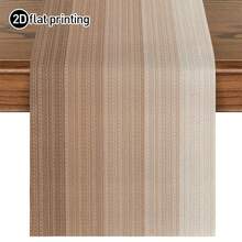 1pc, Faux Linen Material Table Runner, Modern Living Room Dining Tablecloth Mat, Dry Cleanable, Washable, Suitable For Kitchen Dining Table Party Wedding Decoration Linen Vintage, Suitable For Entryway, Family Gathering, Coffee Table, Living Room - Light Camel Brown - View 10
