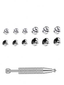 AVYRING 12-18 buah 14G 2.5mm/4mm Perhiasan Tindik Kulit, Termasuk Alat Penjepit Bola Tindik, Ujung Jangkar Tindik Mikro Zirkonia Kubik, Cocok Untuk Wanita - MultiWarna - View 8