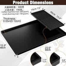 2/1pc Silicone Coffee Machine Mat, Non-Slip Heat-Resistant, Suitable For Bar And Dining Table Drip Tray Drying Mat, Fit For Kitchen Countertop, Office Breakroom, Coffee Shop - Multicolor - View 3