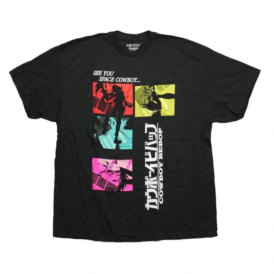 ≪Cowboy Bebop≫New Adult Model T Shirt - 4Colorful Pattern,Goodbye, Space Cowboy - 黑色 - 查看 1